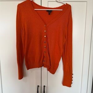 MARBLE Vibrant Orange Cardigan